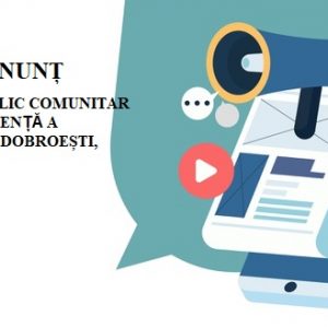 Anunț: Serviciul public comunitar local de evidență a persoanelor Dobroești, transmite următoarele: