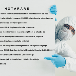 HO T Ă R Â R E pentru modificarea și completarea anexei nr. 3 la Hotărârea Guvernului nr. 293/2021 privind prelungirea stării de alertă pe teritoriul României începând cu data de 14 martie 2021, precum și stabilirea măsurilor care se aplică pe durata acesteia pentru prevenirea și combaterea efectelor pandemiei de COVID-19
