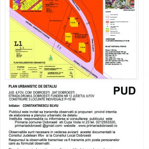 Plan Urbanistic Detaliu Drumul Dobroesti-Fundeni nr. 12