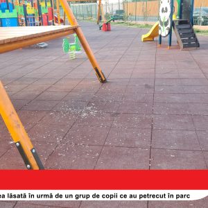 Cum NU trebuie să arate un spațiu de joacă dupa ce mai mulți copii s-au relaxat, au facut mișcare